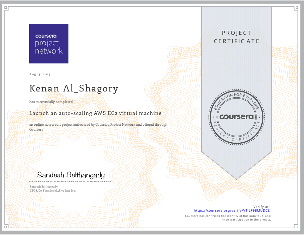 AWS Auto Scaling (Coursera)